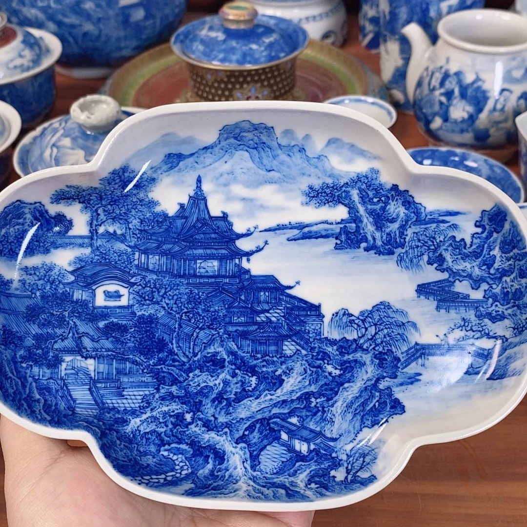 柴窑手工手绘烧制