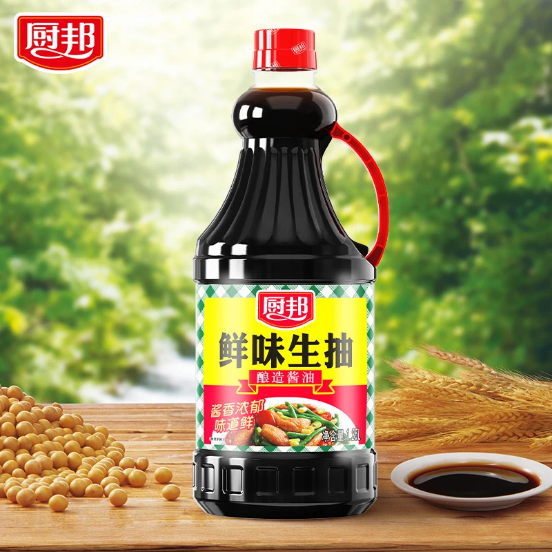 厨邦鲜香生抽家用1.25L蒸鱼调料炒菜红烧凉拌提味传统酿造调味品