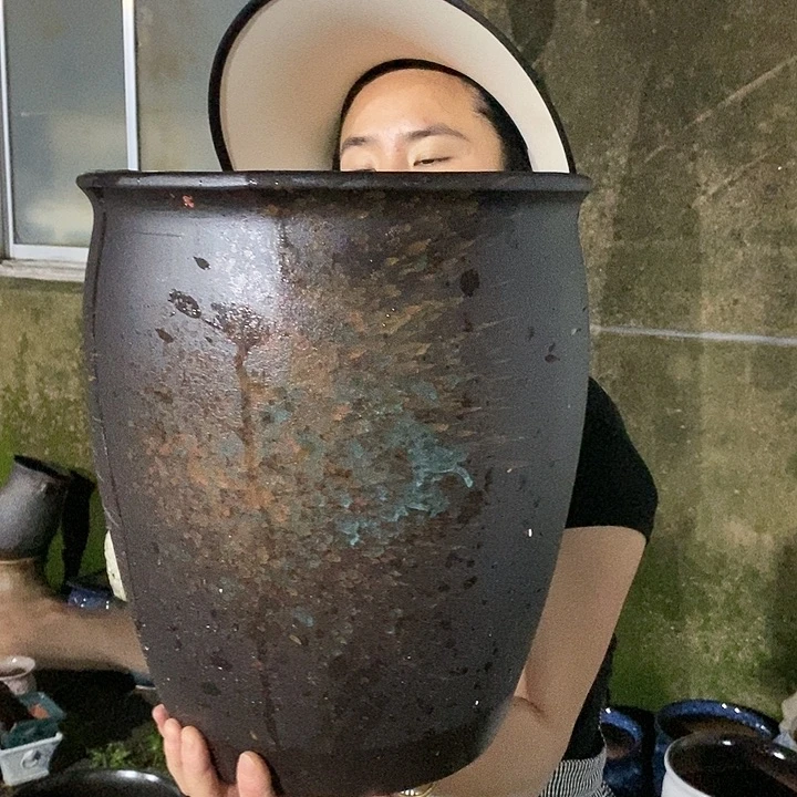 紫砂花盆正品口28高33