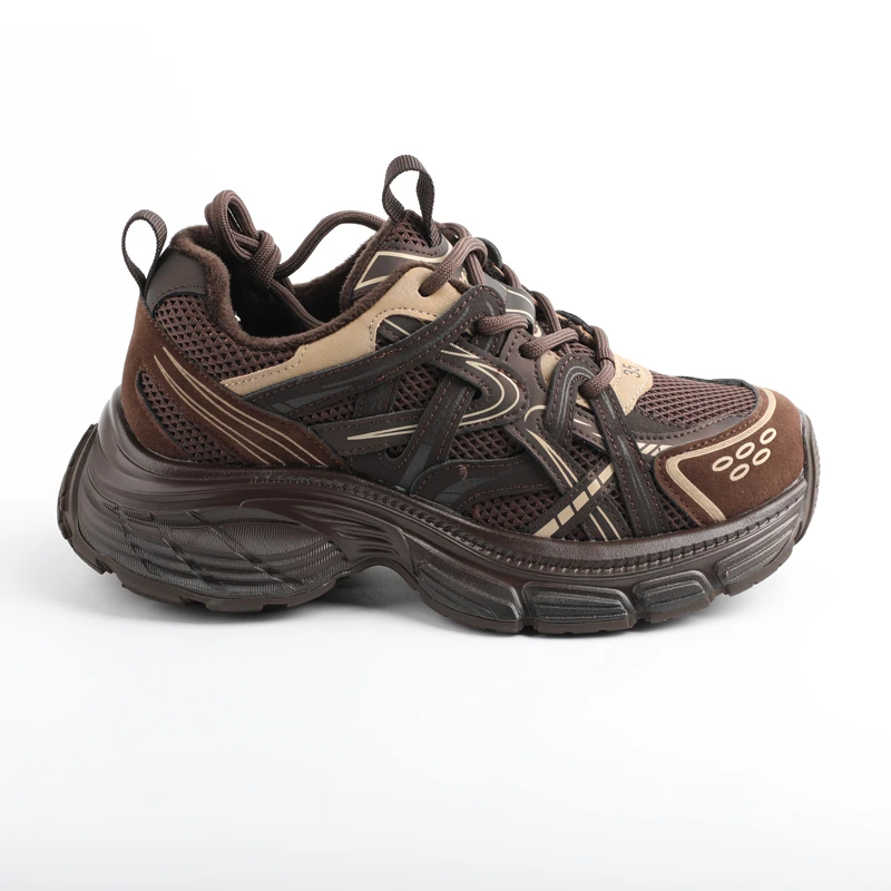 2301女鞋时尚户外夏季透气厚底防滑网面低帮