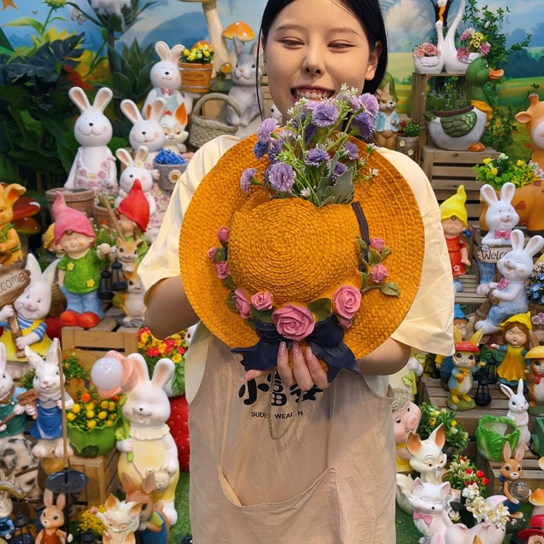 无花朵花园摆件装饰花盆