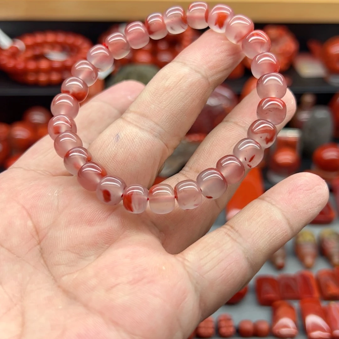 南红玛瑙手串未镶嵌小****。