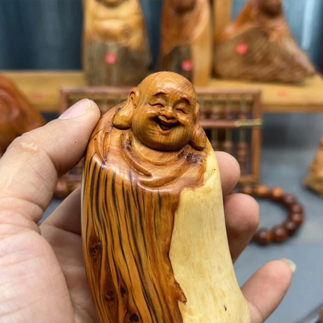 腾***龙木崖柏木摆件手把件