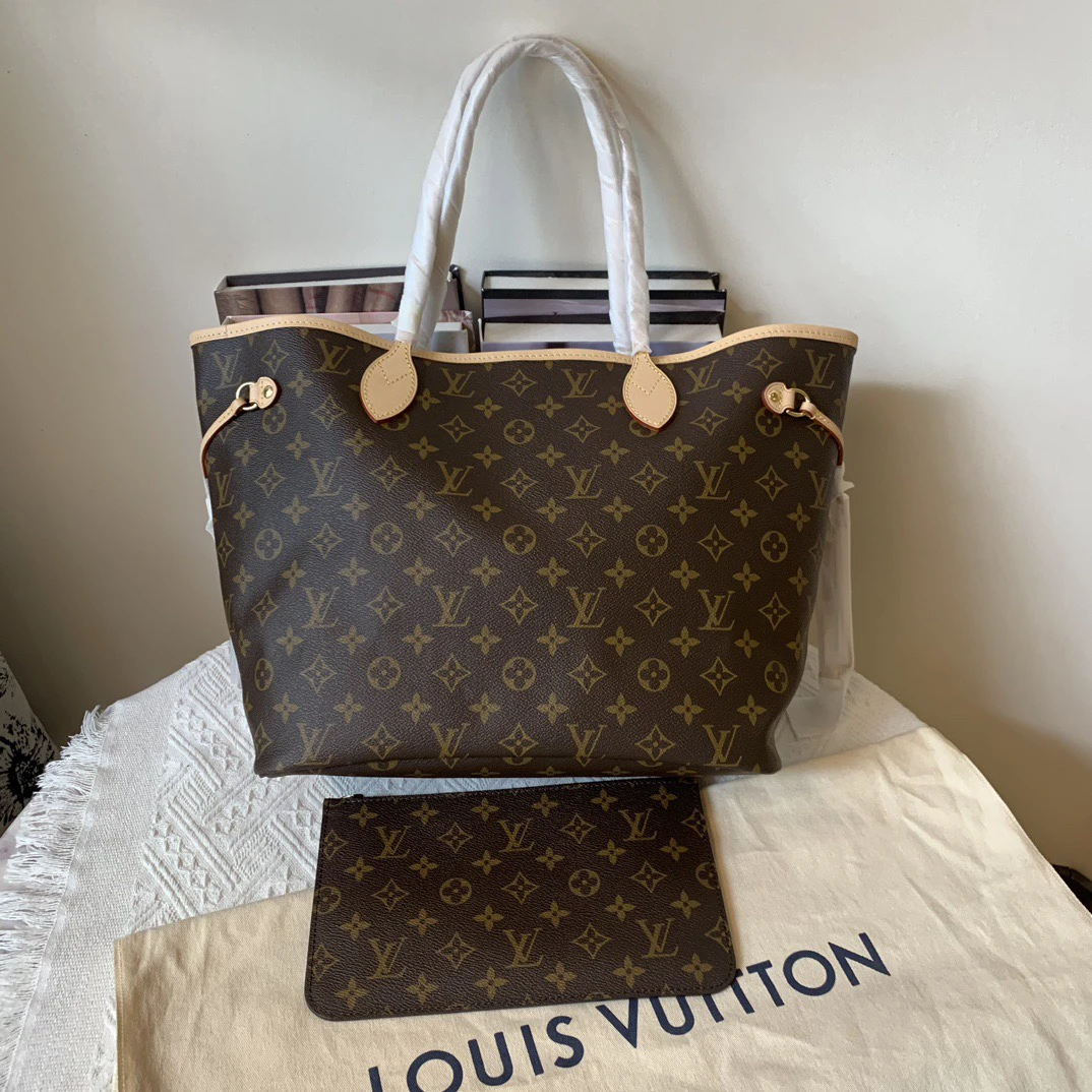 未使用 LouisVuitton/路易威登 neverfull老花米色内中号