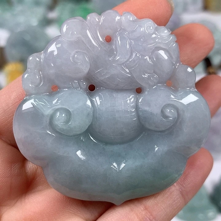 颈饰未镶嵌翡翠如意麒麟两面工艺福利