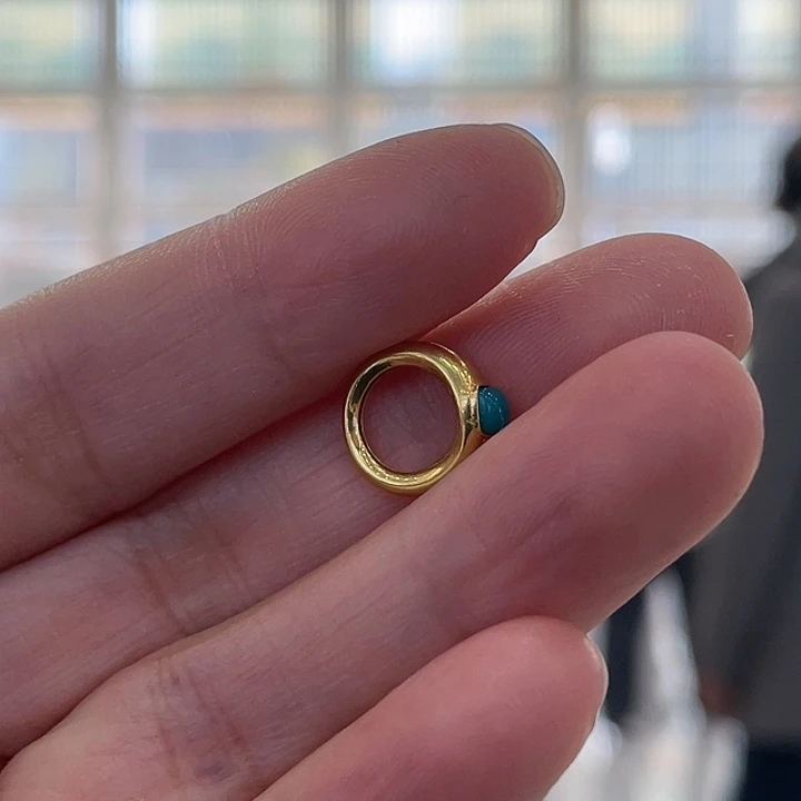 绿松石18K金镶嵌珠宝奇石