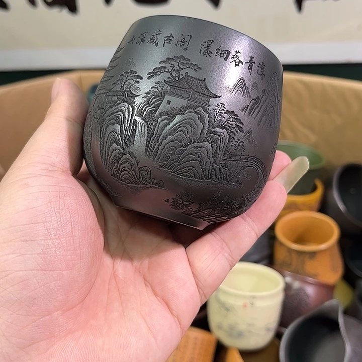 茶杯紫砂全手工 紫砂主人杯