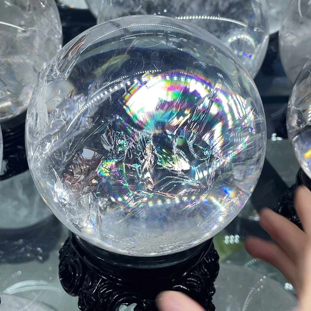 未镶嵌珠宝半成品水晶直径约12.9厘米