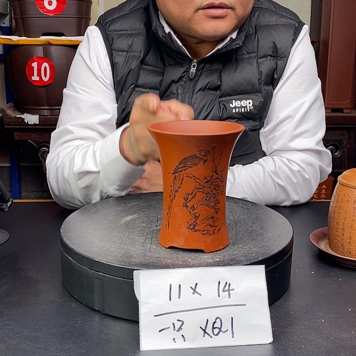 紫砂花盆货号一只XQ1