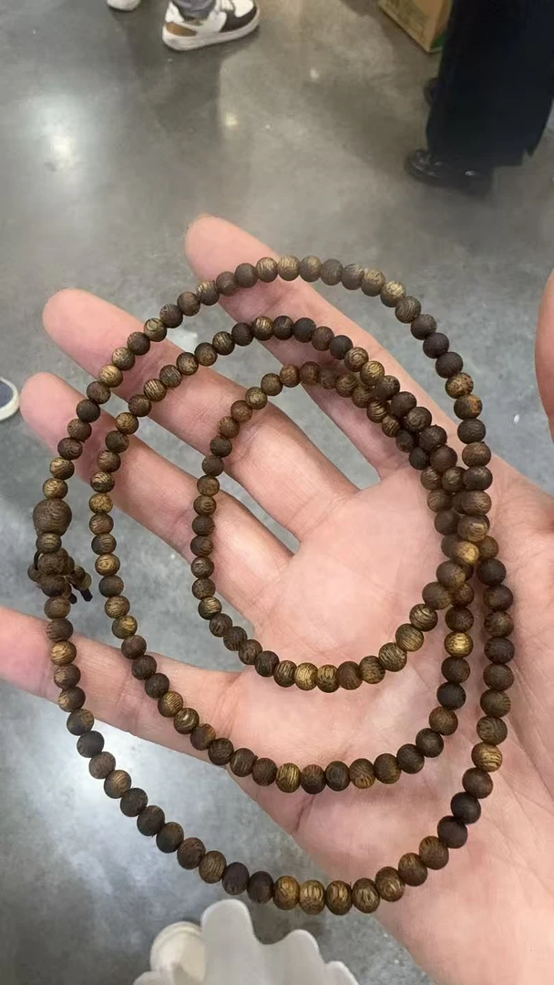 沉香沉香海南紫棋4MM圆珠 沉水浮7G+ 精工精料（多样性发一）