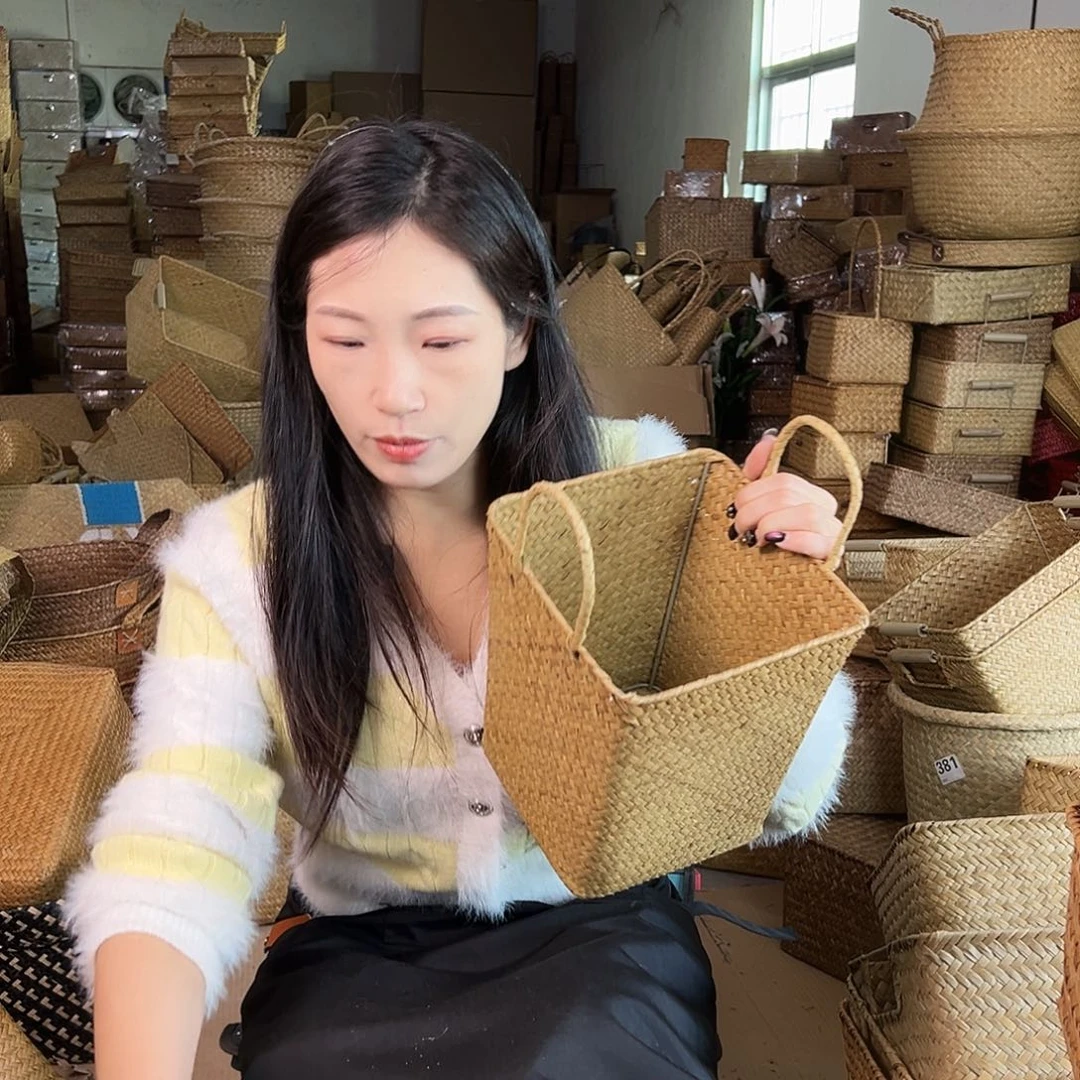 草编草编包/草编收纳盒微瑕疵