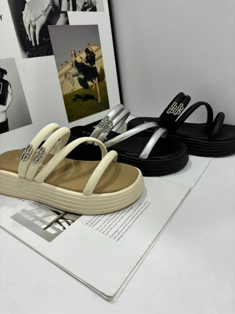 凉鞋时尚休闲百搭女士夏季厚底沙滩鞋1882-3