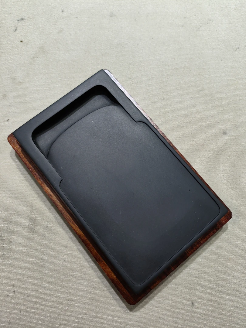 门字素砚金星坑黑龙尾银星歙砚老坑精品12.5-7.5-2.2