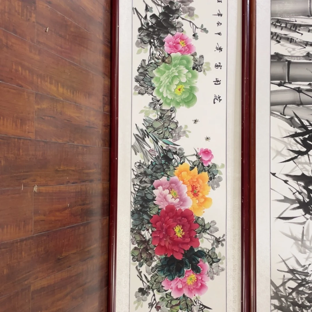 国画带框尺寸48*163厘米