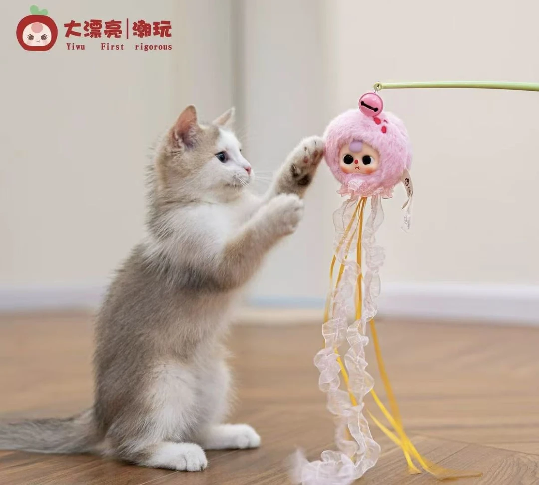 【啾啾拆盒】娃三岁逗猫棒毛绒盲盒