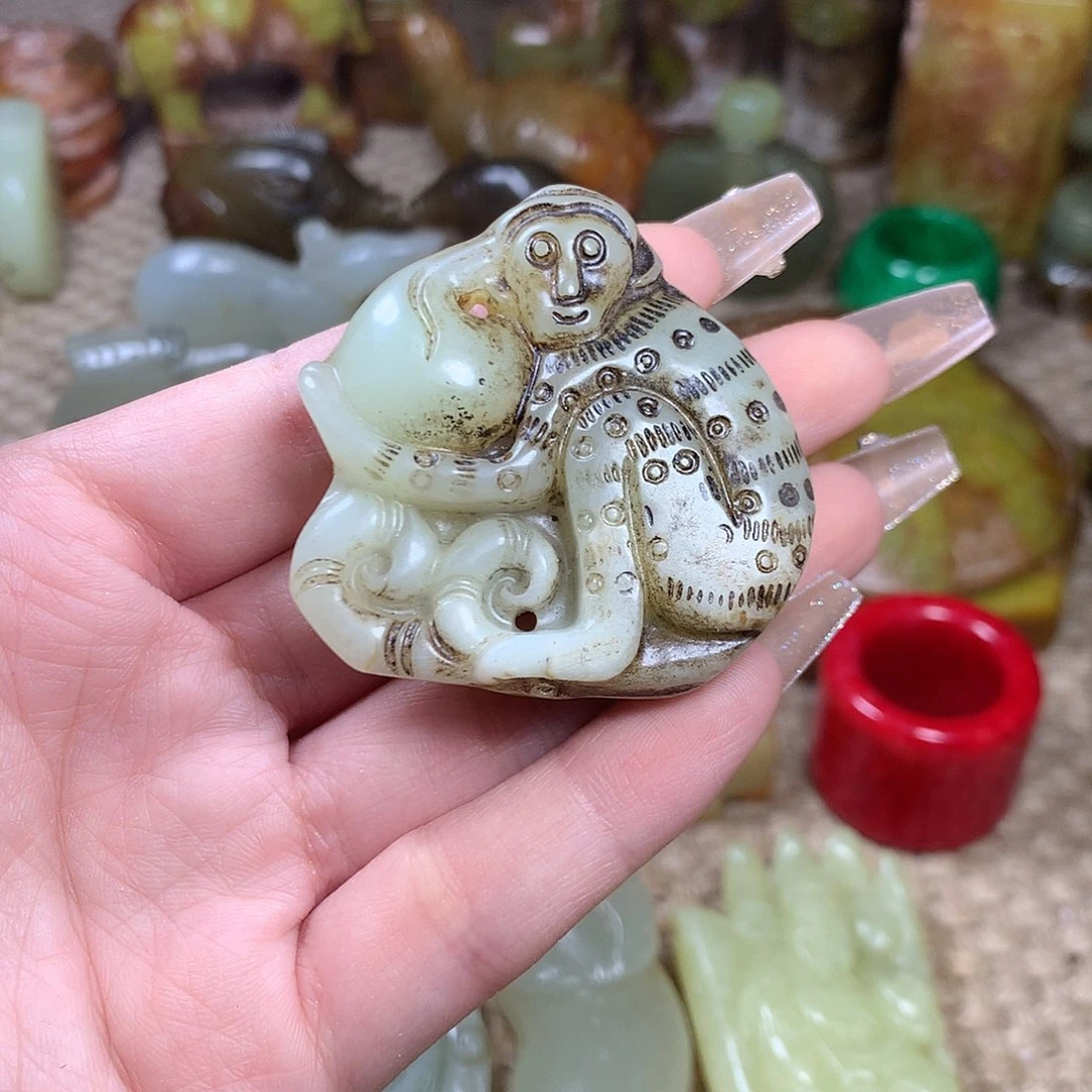 白玉菩提吊坠挂件