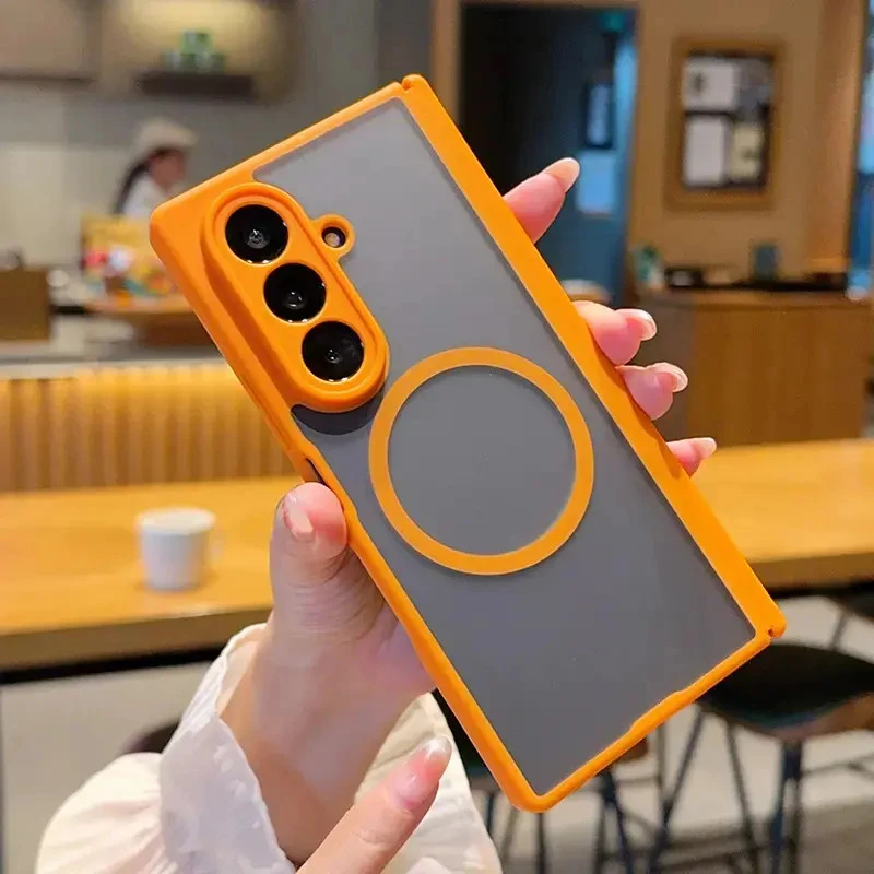 适用三星zfold7手机壳双中轴保护zfold56磁吸w24w26软壳防摔fold6