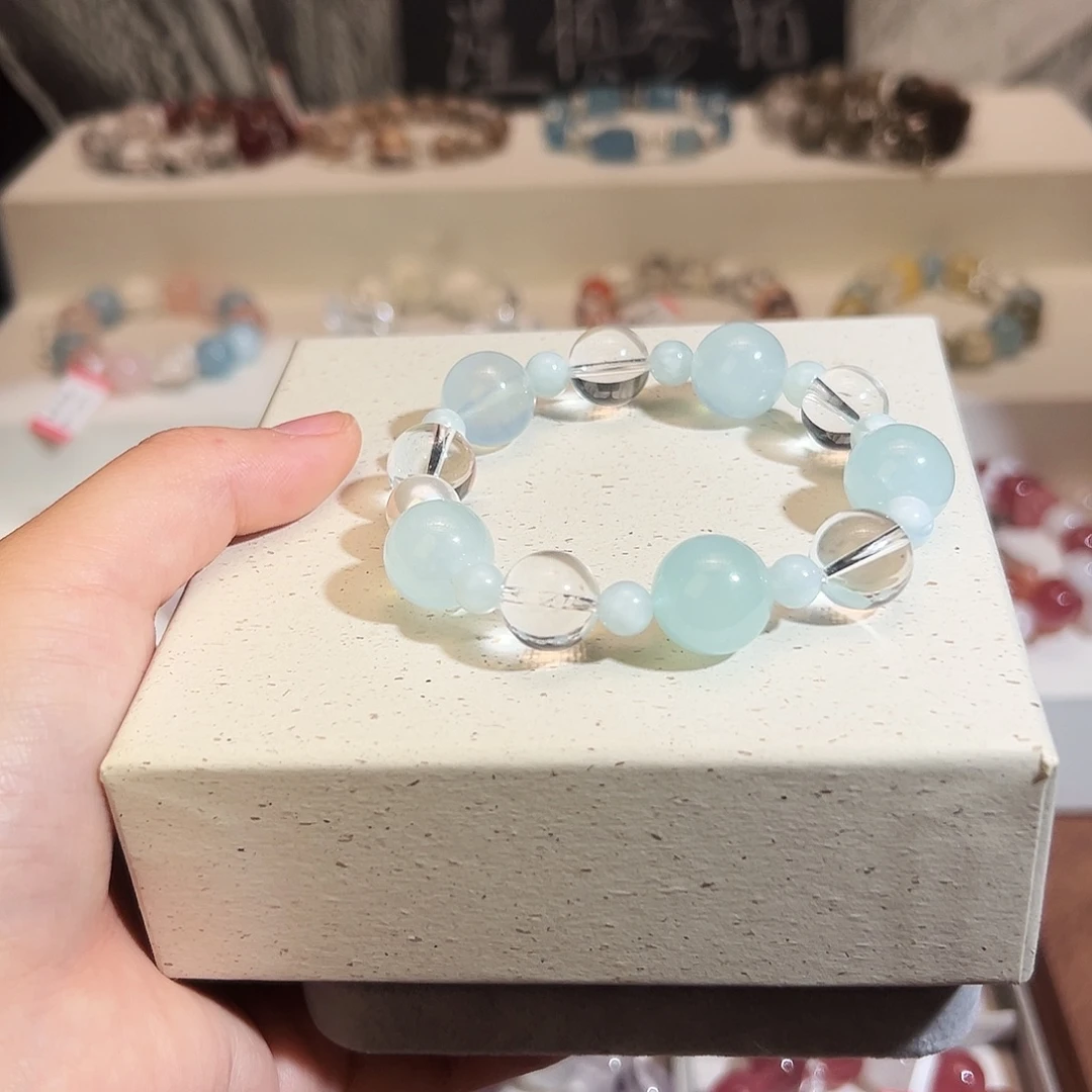 合金手链烟晶海蓝宝