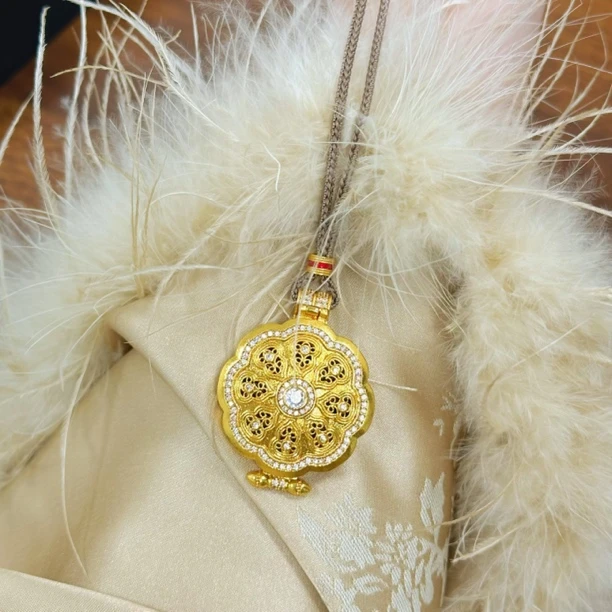 XL3656 祈福葫芦八福嘎乌盒守护神项链