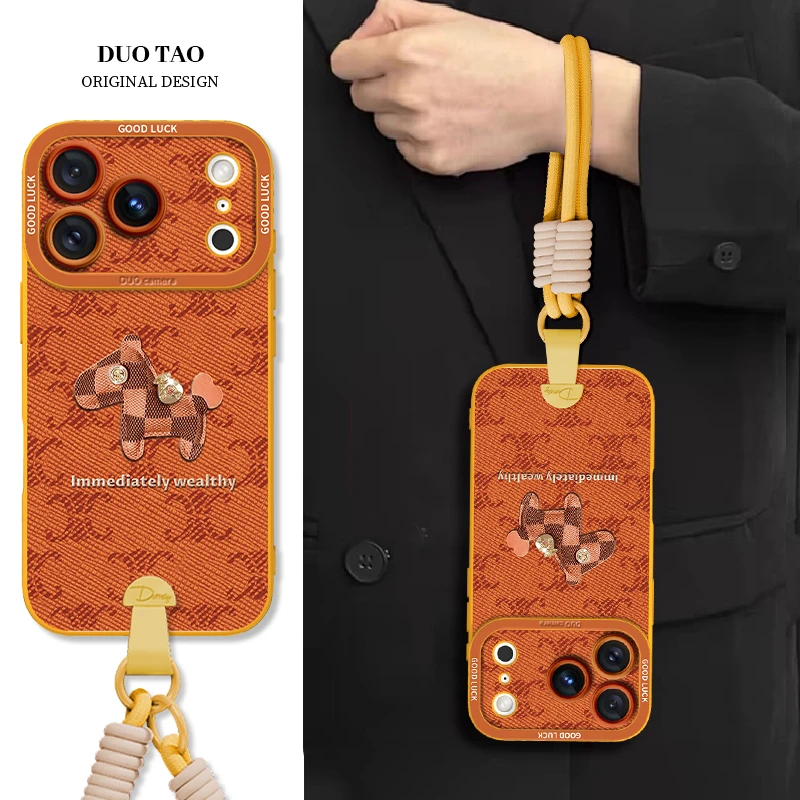 香奢小马适用苹果17promax手机壳星宇橙iPhone17pro创意保护套16