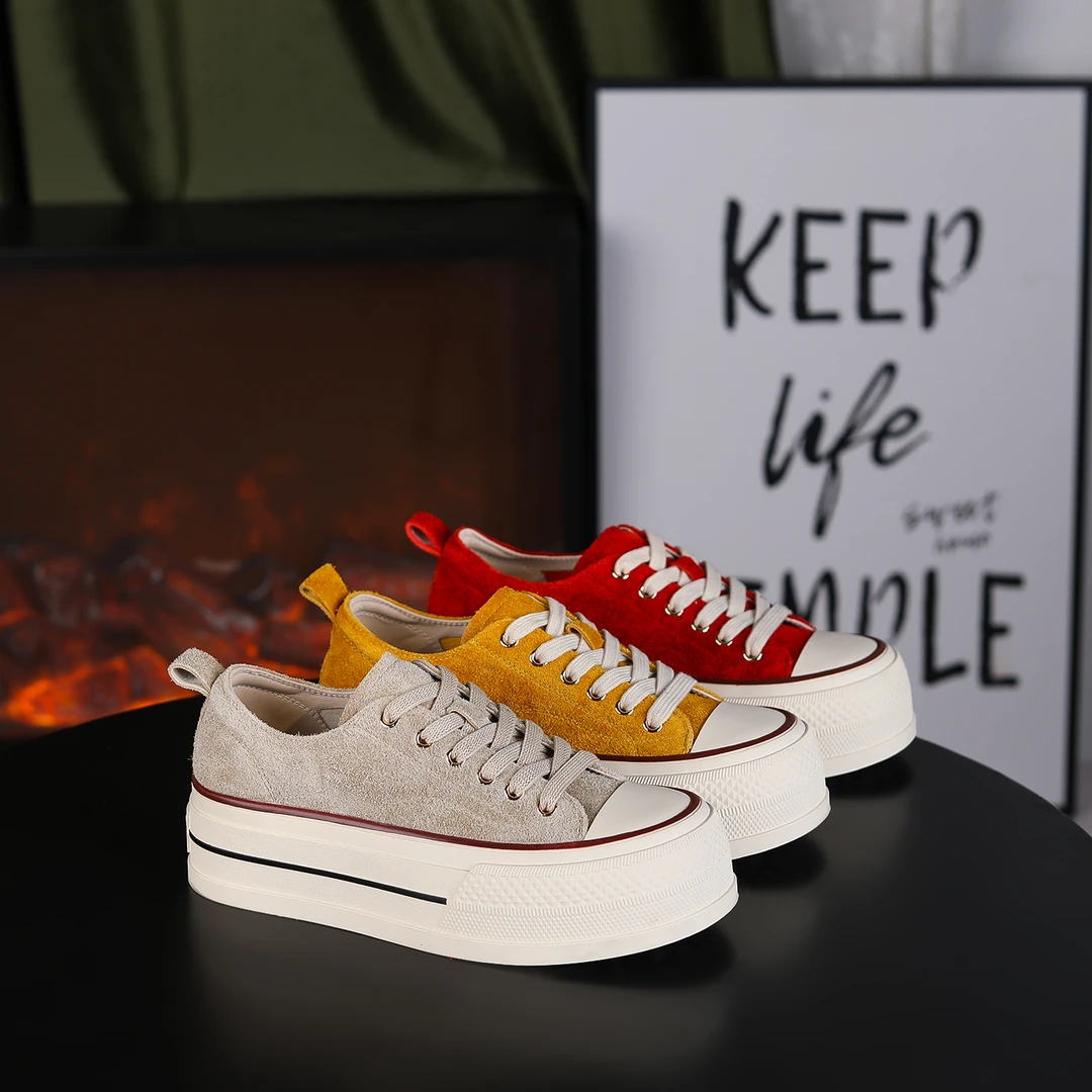 【RIELOV●彩虹】新款厚底增高5cm百搭女时尚休闲鞋9076-5