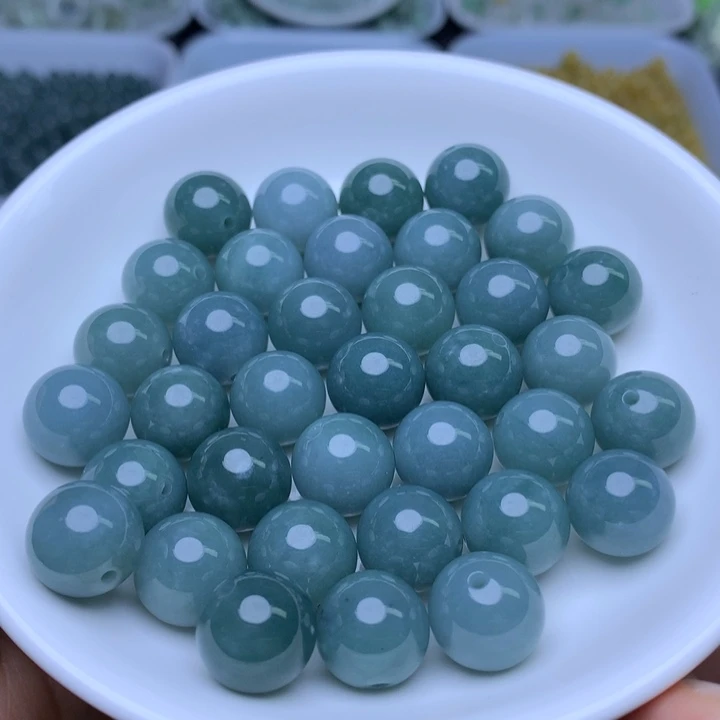 翡翠散珠卡12冰蓝水10个