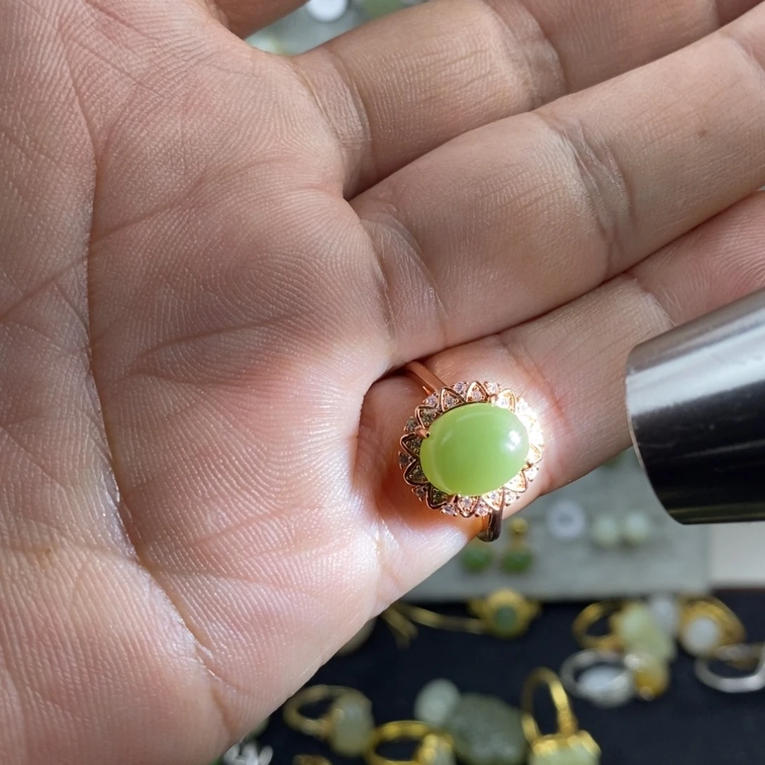 和田玉（碧玉）未镶嵌戒指