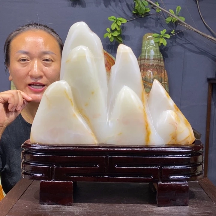 石材精品古青石靠山