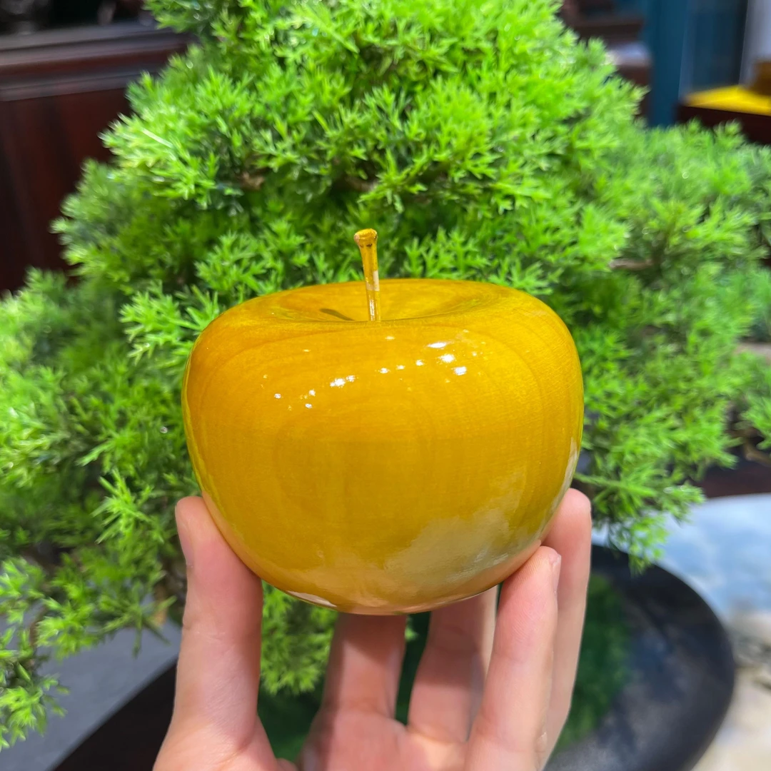 金丝楠木苹果手把件桌面摆件 送人送礼工艺品1个