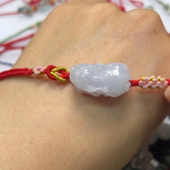 翡翠未镶嵌手绳手围可调节