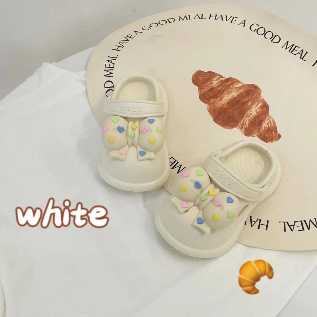 【波点蝴蝶结】洞洞鞋2025新款女童凉拖鞋防滑凉拖夏季外穿沙滩鞋