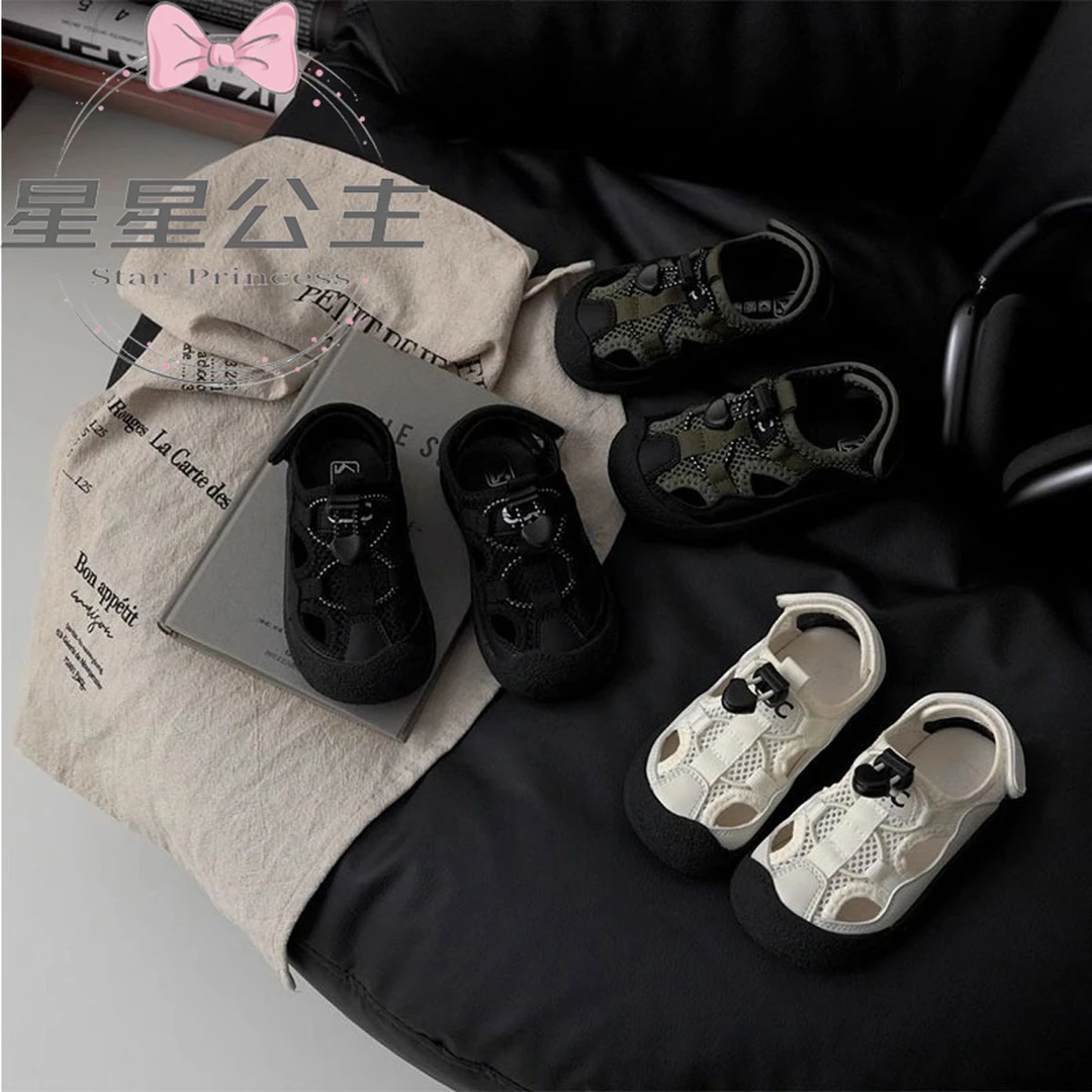 男童鞋子宝宝凉鞋2025夏季儿童溯溪鞋小童幼儿园防踢包头运动沙滩