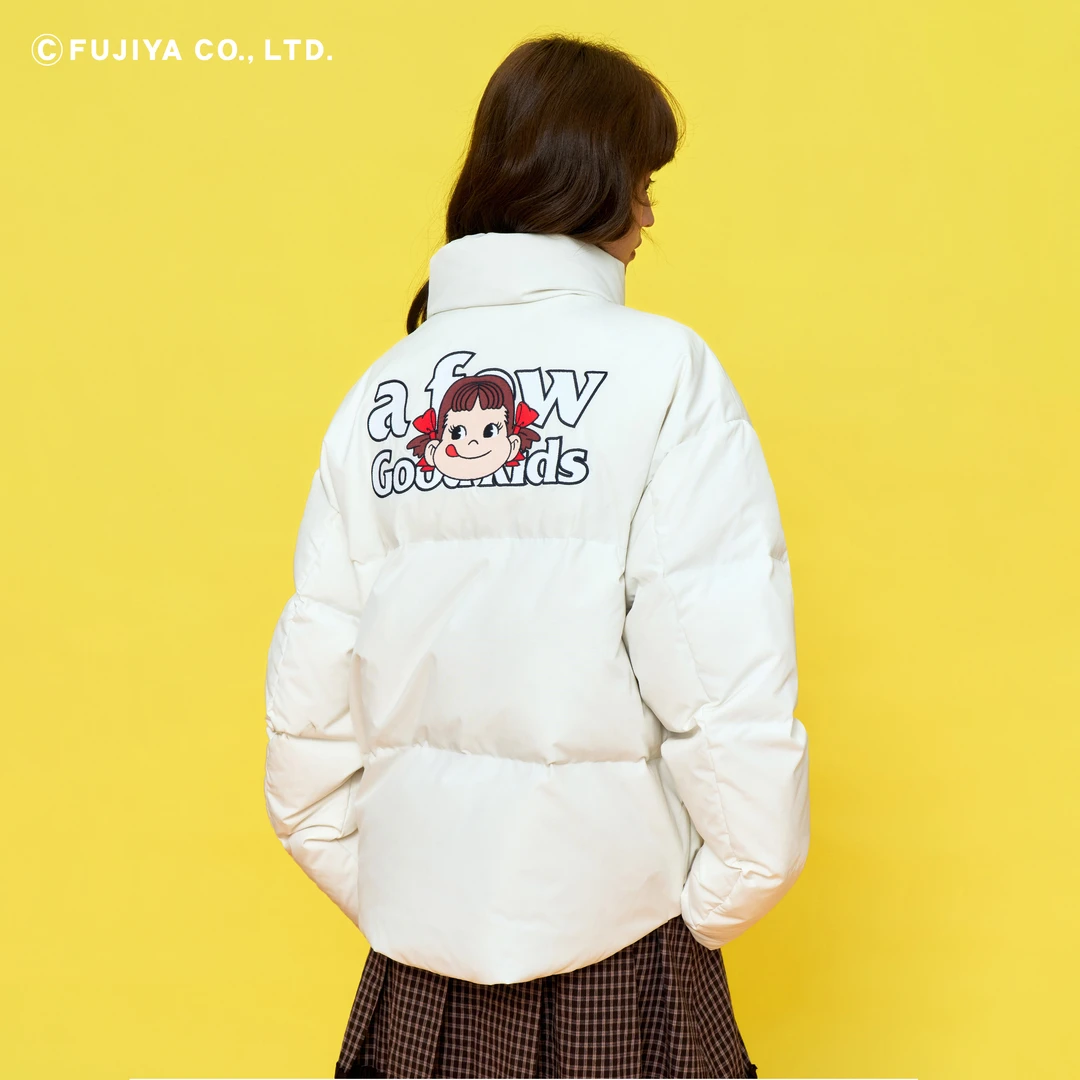 AFGK x 不二家联名 立领短款羽绒服秋冬美式潮牌男女外套休闲上衣