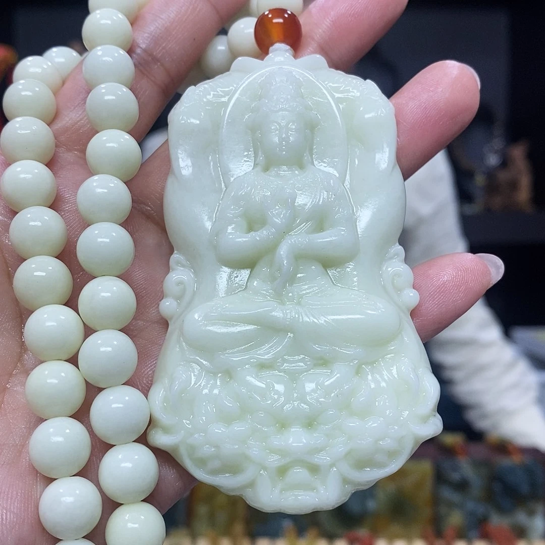 未镶嵌岫玉挂件吊坠项链