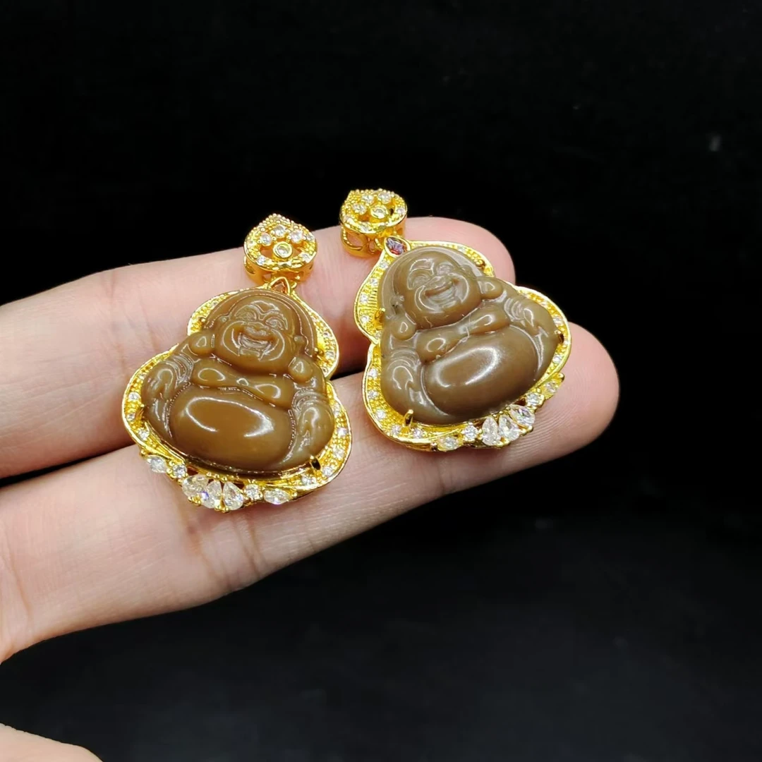 【老三珠宝】和田玉佛公吊坠赠链GS【多样性发其一】约20-21-5mm