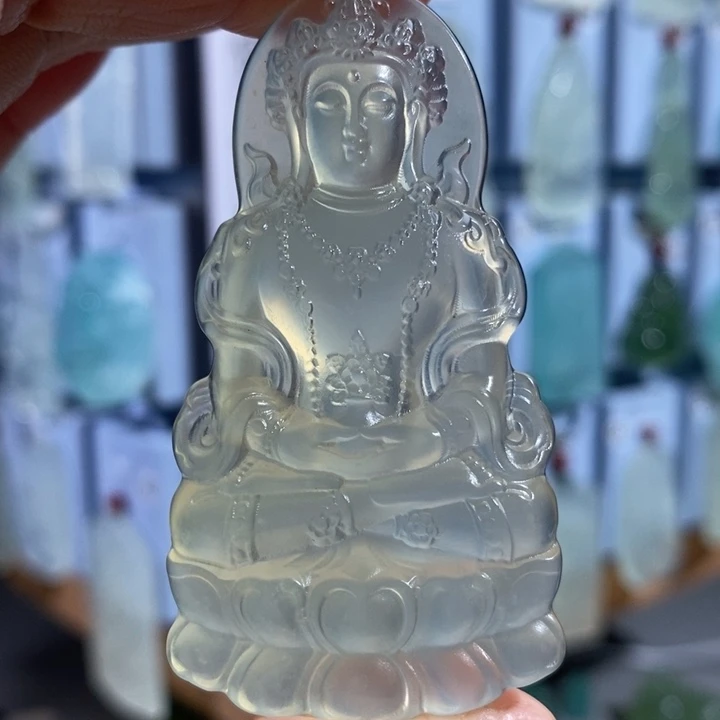 岫玉未镶嵌颈饰吊坠