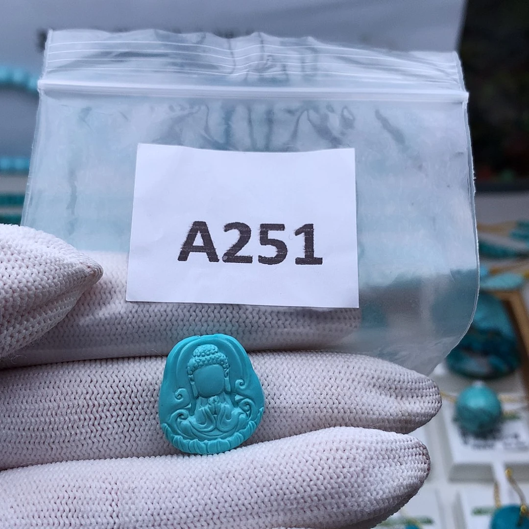 绿松石未镶嵌高瓷高色