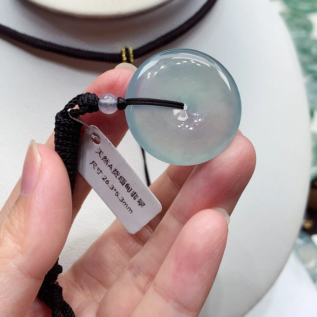 颈饰未镶嵌翡翠编号52，26.3/5.3