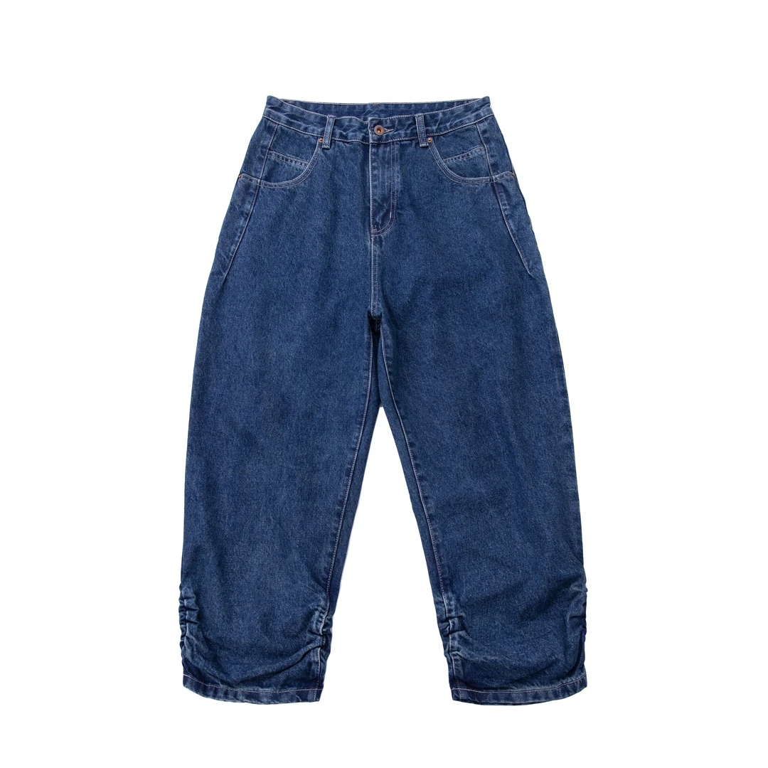 Lost 迷失藝術｜‹水洗波浪裤脚牛仔裤› 日系创意水洗牛仔裤