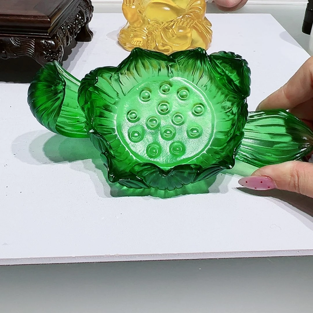 【闪购商品】手工艺品琉璃莲花底座