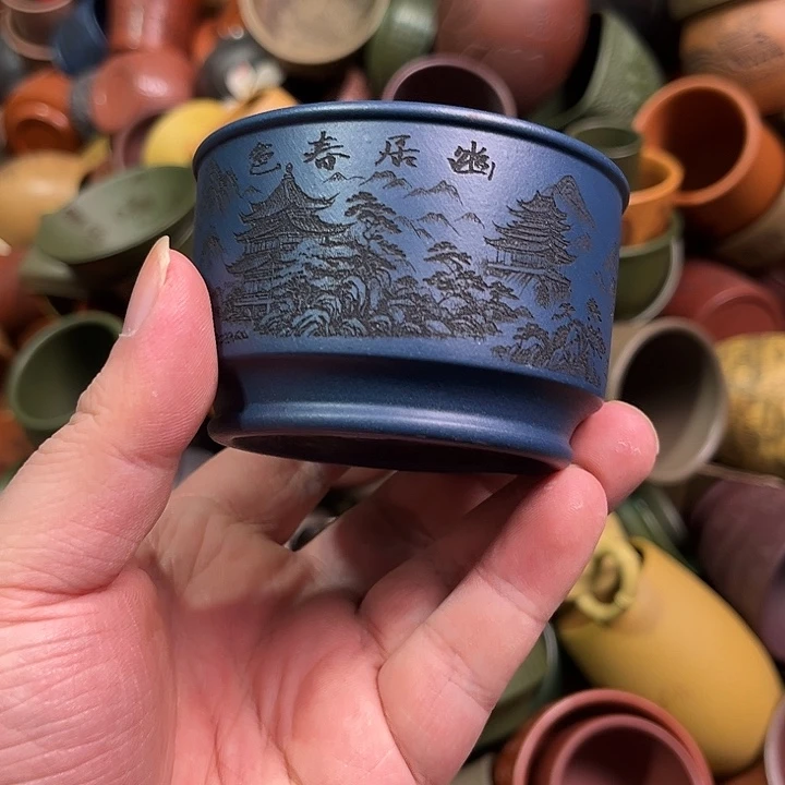紫砂茶杯全手工紫砂主人杯