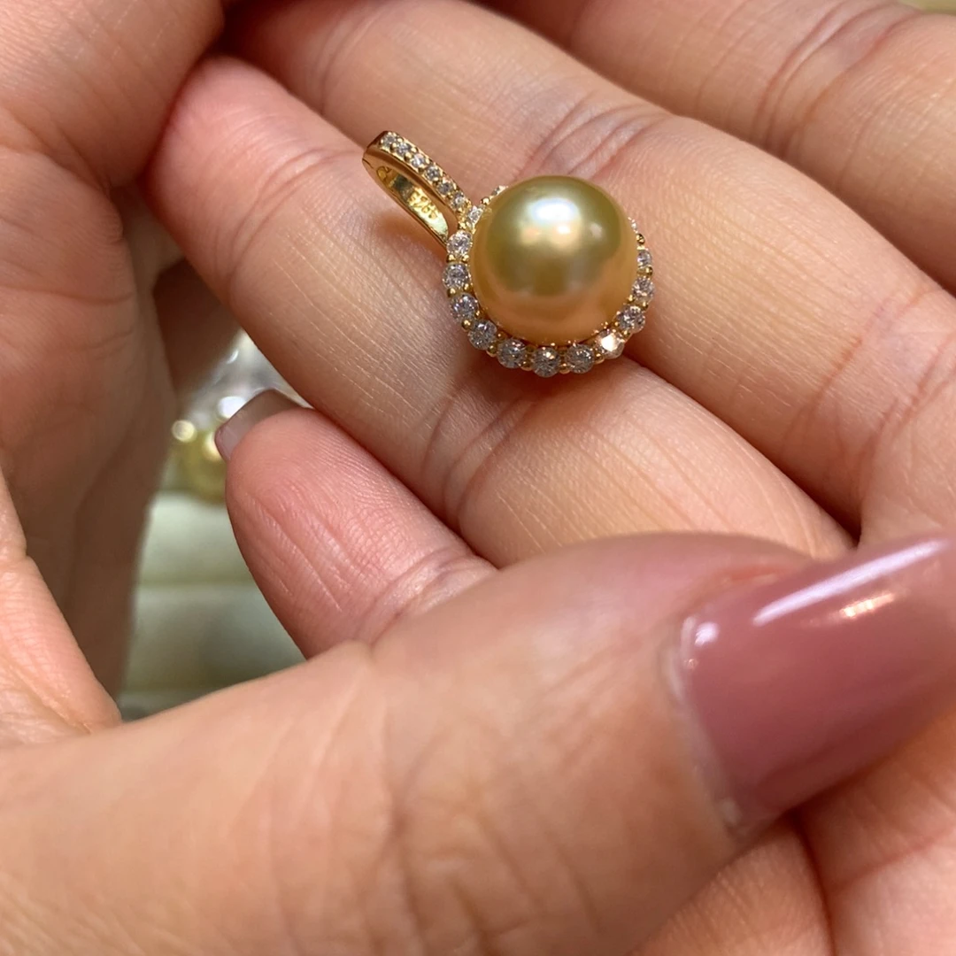 海水珍珠颈饰银S925镶嵌