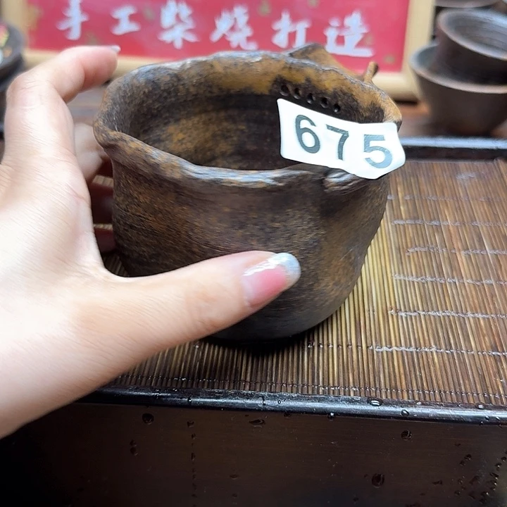 纯手工制作粗陶茶具