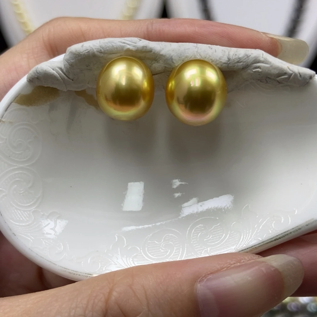 未镶嵌海水珍珠裸珠11.4-11.6mm/一对裸珠