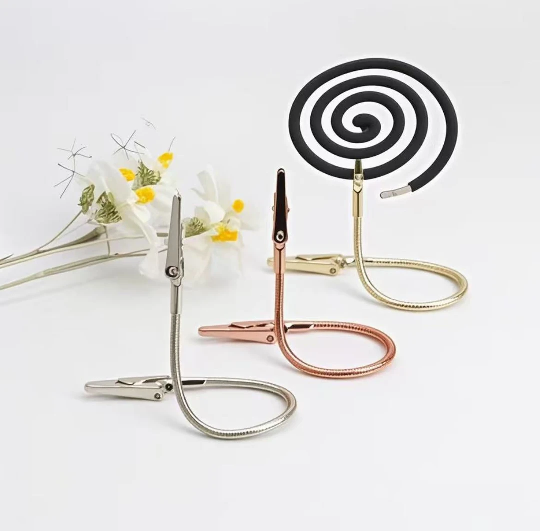 【蚊香支架】简约双头鳄鱼夹造型多功能立式支架家用五金件鳄鱼夹