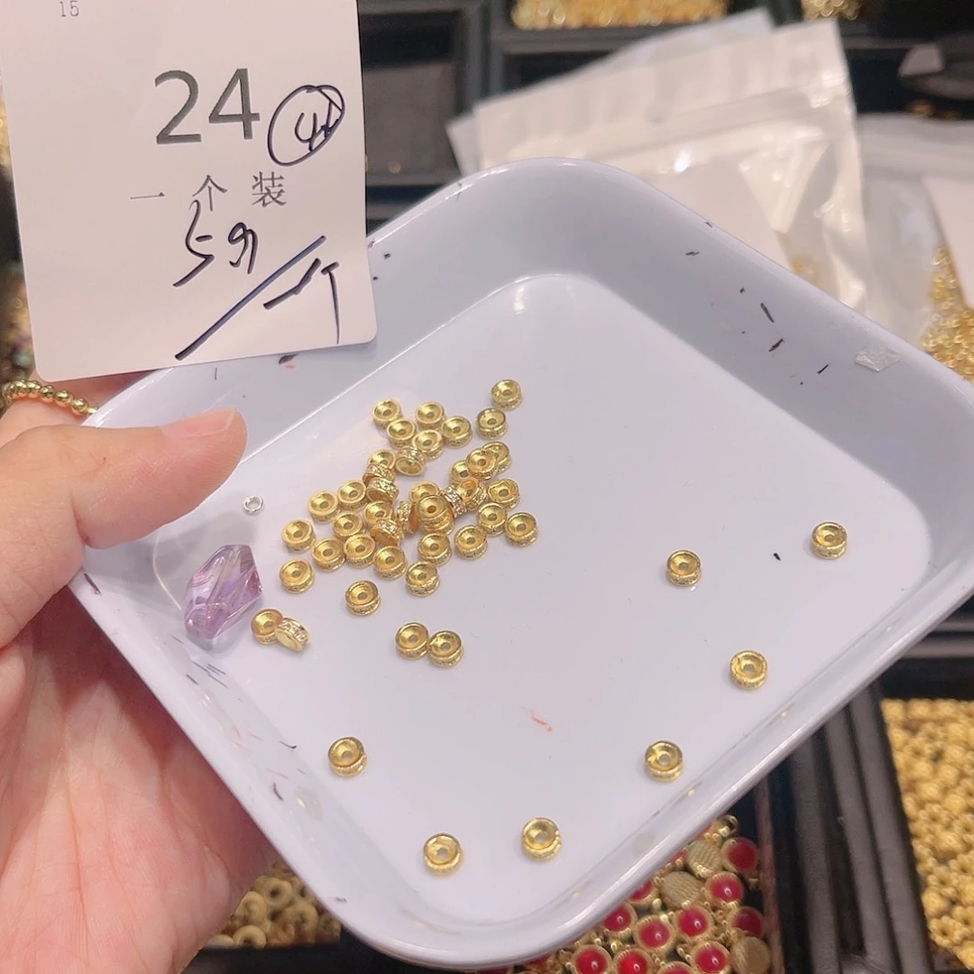 紫晶珠宝半成品银S925镀金镶嵌24