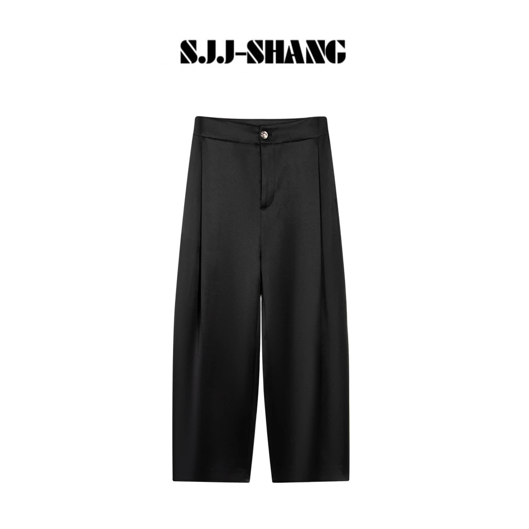 SJJ-SHANG【醋酸气球裤】25ss新品重磅醋酸滑垂感长裤裤子q134559p