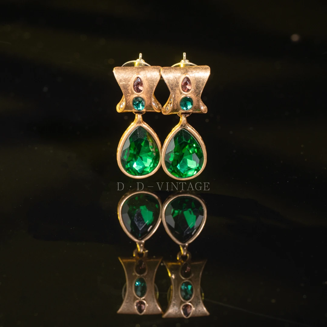 铜合金仿水晶耳饰 耳钉时尚镶嵌气质