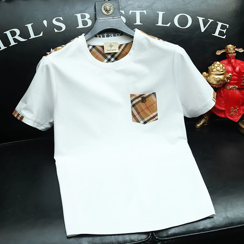 法帝卡尔克轻奢高端短袖T恤潮流男装设计感休闲圆领半袖显瘦小衫