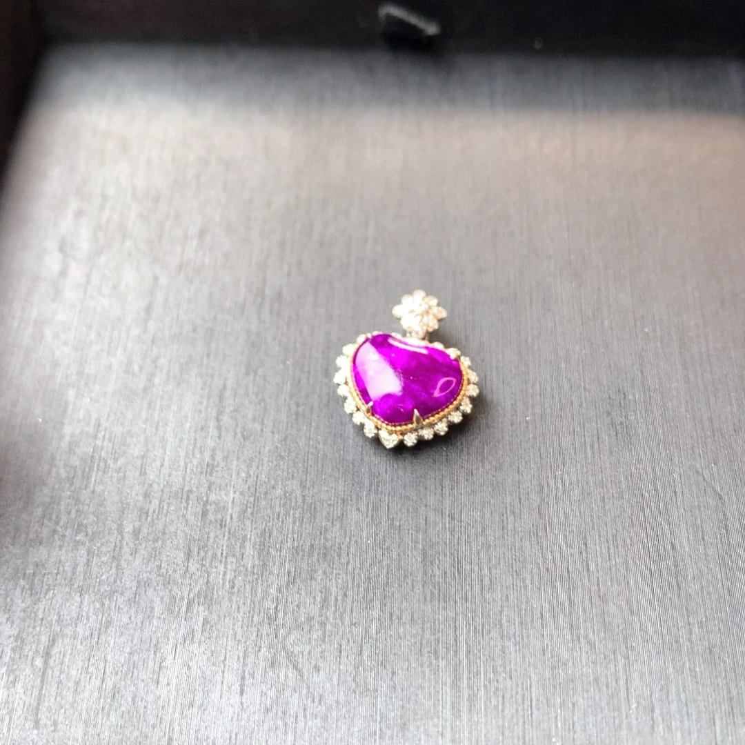 苏纪石（舒俱来）18K金镶嵌吊坠(不含链)